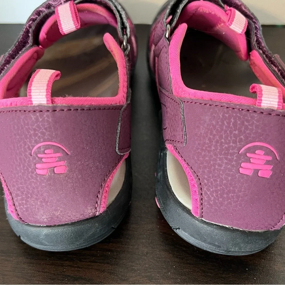 Kamik Pink and Purple Sandals with Adjustable Straps